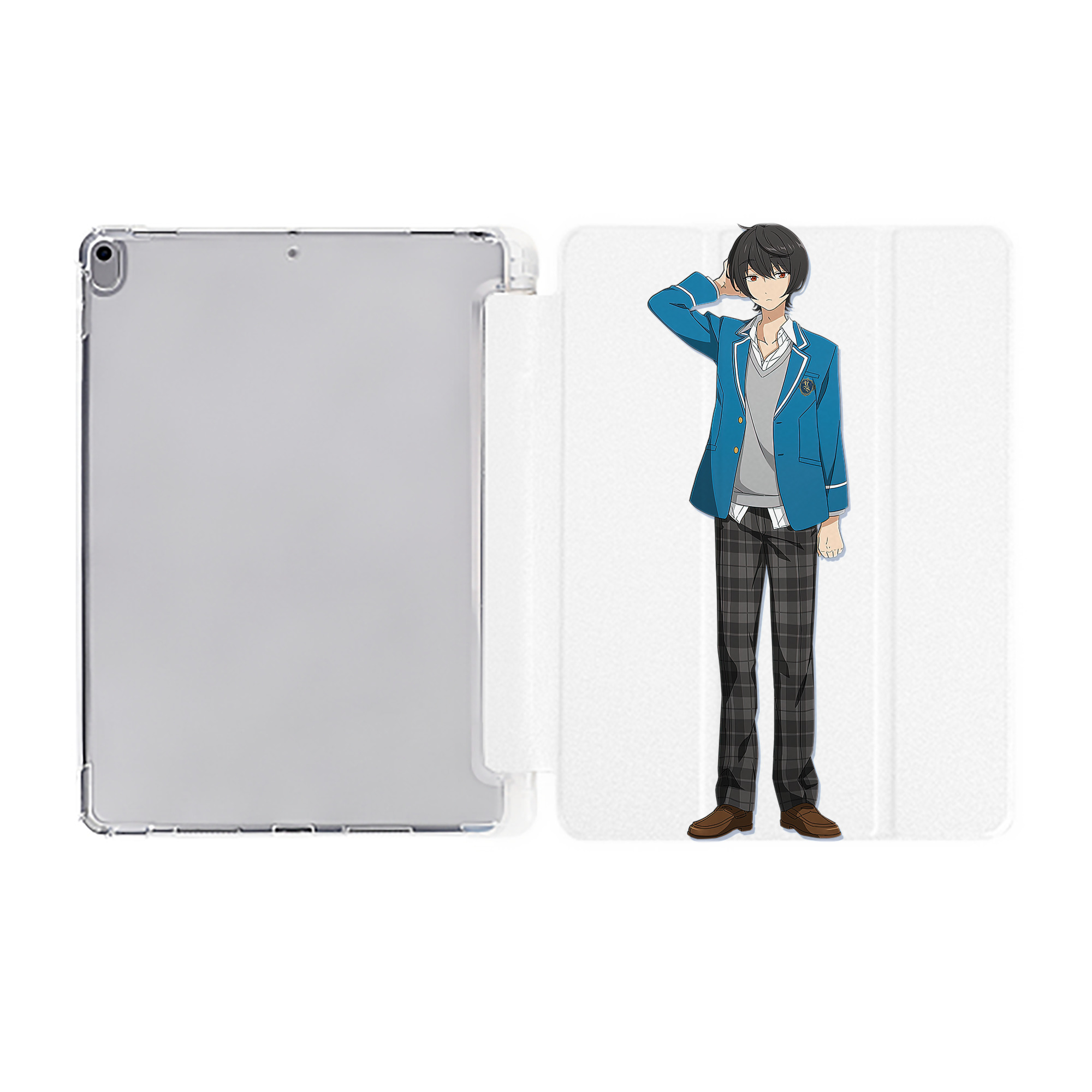 （画像用） あんさんぶるスターズ! Ensemble Stars IPad ケース ペン収納付き 三つ折りスタンド PUレザー×シリコン 対応機種9.5/10.5/10.9インチ